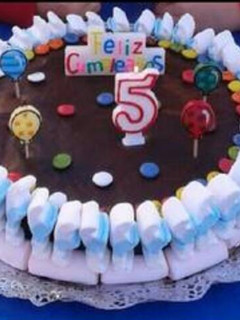 Una foto de Tarta de pitufos
