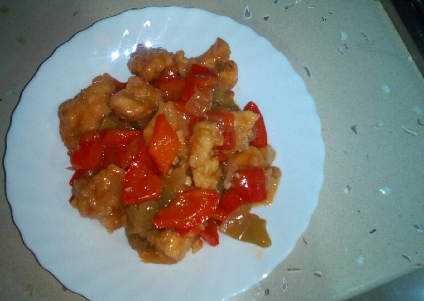 Pollo Agridulce estilo oriental