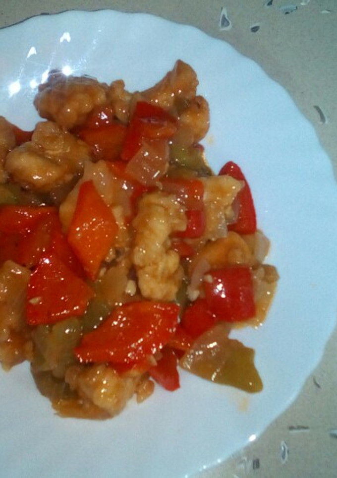 Una foto de Pollo Agridulce estilo oriental