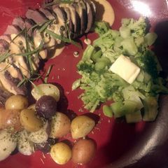 A picture of Wild Goose Breast Au Poivre.