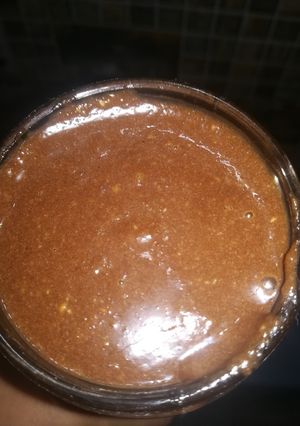 A picture of Nutella chocolate spread at home.