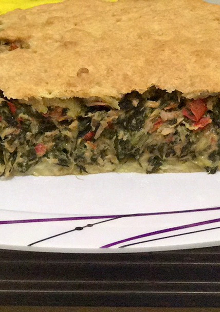 Una foto de Tarta de espinacas y atún!