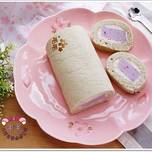 ♥毛毛♥紫薯(紫地瓜)奶凍蛋糕捲