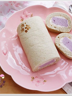 ♥毛毛♥紫薯(紫地瓜)奶凍蛋糕捲 的食譜成品照片