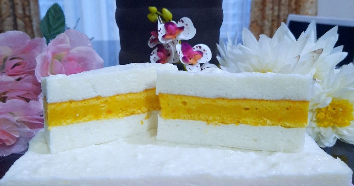 Resep Cake Labu Kuning Puding Salju oleh Minie Nora(MNKitchen) - Cookpad