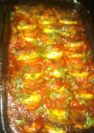 O poză a rețetei Ratatouille la cuptor.