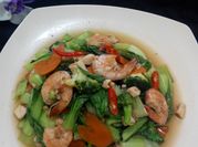 Gambar tumis pokcoy udang
