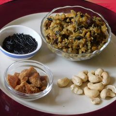 Black is delicious, Black rice pudding in Iyangar style A picture of Black is delicious, Black rice pudding in Iyangar style.