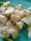 Verduras con crema y queso parmesano. ॐ