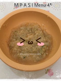 Foto resep MPASI 7 Bulan Menu 4 BintangBeras Putih + Ikan Teri + Tofu + Bayam + Wortel