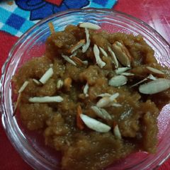 A picture of Badam / almond Halwa.