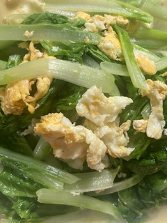 小白菜炒蛋 的食譜成品照片