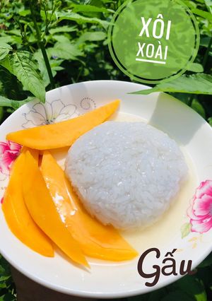 Hình của món Xôi xoài thái lan.