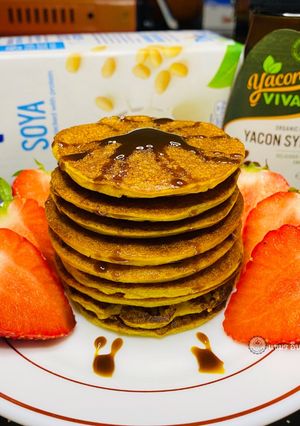รูปของ แพนเค้กฟักทอง (ไม่ไข่ ไม่แป้ง ไม่น้ำตาล) Pumpkin Pancake (Plantbased/Vegan)