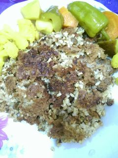 عکسی از دستور تهدیگ لوبیا پلو