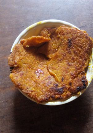 A picture of Water yam akara.