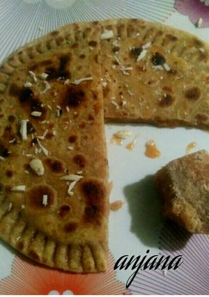 A picture of Jaggery paratha.
