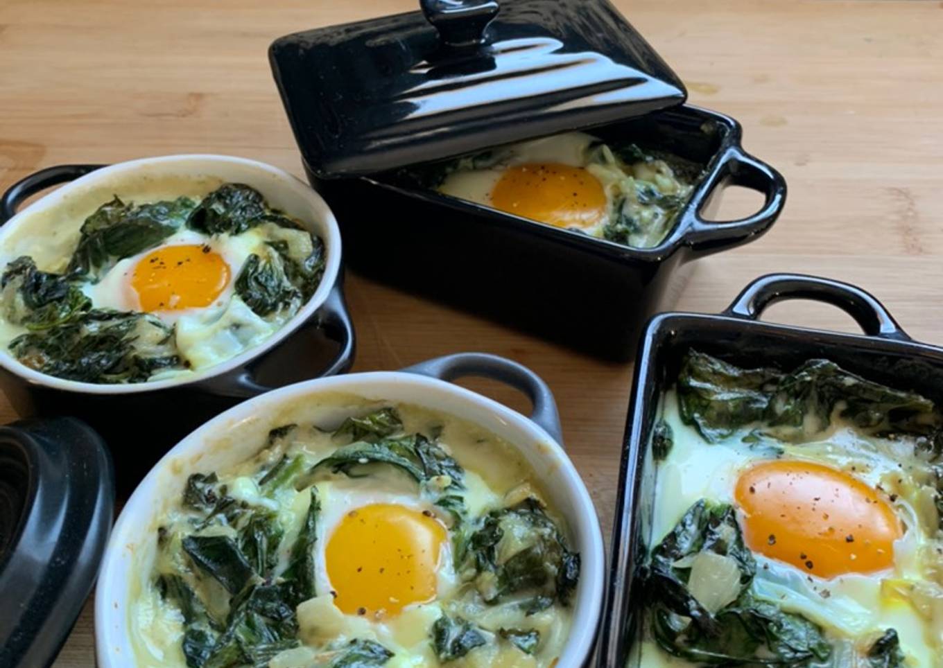 Œufs cocottes aux épinards