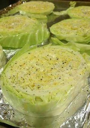 A picture of Baked Cabbage Steaks.