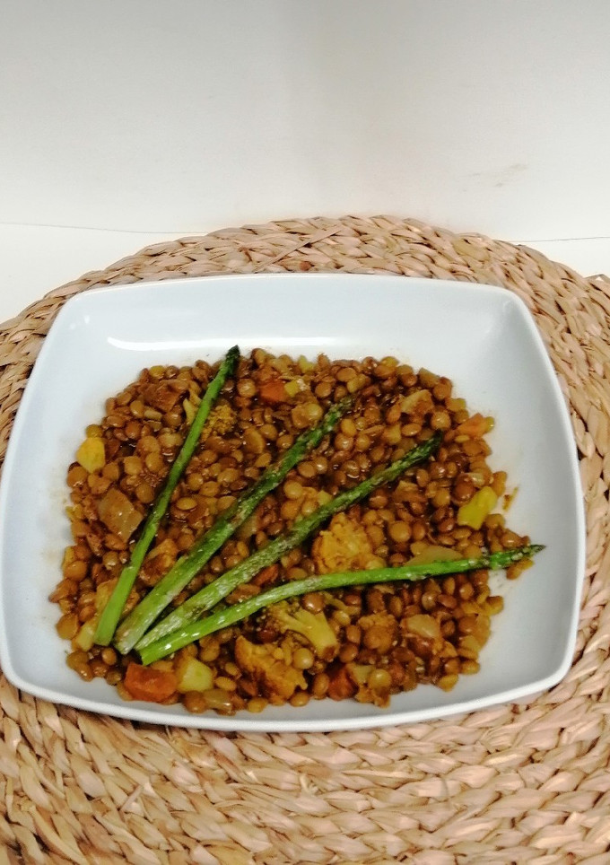 Una foto de Ensalada templada de lentejas