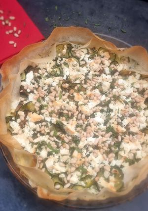 Une photo de °Tarte en feuilles de brick aux courgettes°