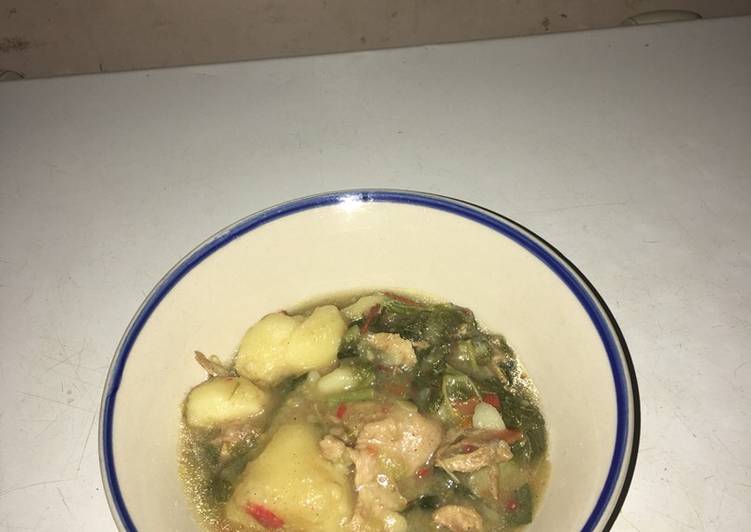 Recipe of Any-night-of-the-week One pot potato soupy porridge