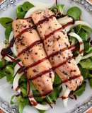 Salad Rau Xanh, Củ Hồi & Cá Nục Tẩm Tiêu Hạt Xông Khói