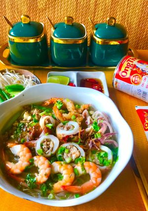 Hình của món Hủ tiếu hải sản.