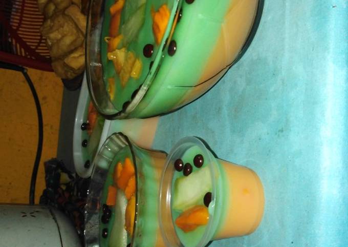 Puding mangga ala melon