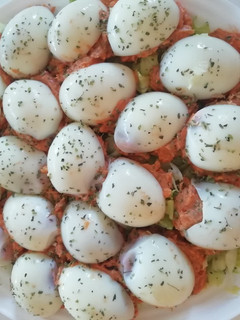 Una foto de Huevos rellenos