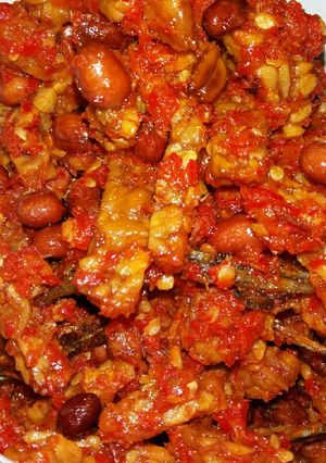 Foto resep Goreng tempe,teri,kacang tanah balado