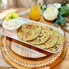 सरसों साग, आलू मिक्स पराठा (Mustard greens, potato mixed paratha)-レシピのメイン写真