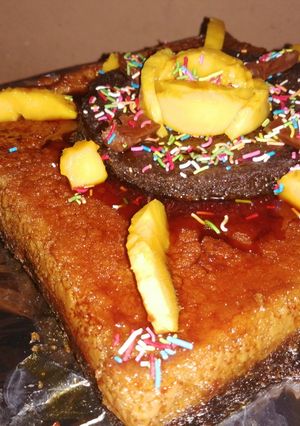 Una foto de Pastel imposible (chocoflan)