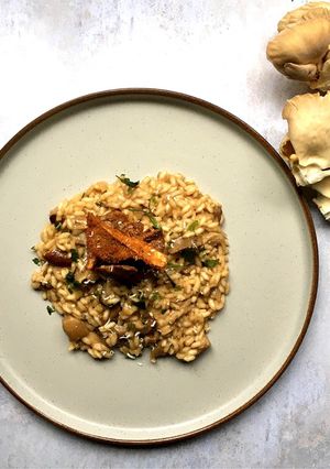 A picture of Mushrooms risotto.