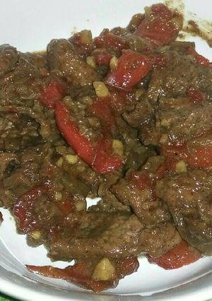 Foto resep Sapi lada hitam #KitaBerbagi