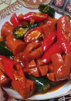 Foto resep Sosis Pedas Asam Manis