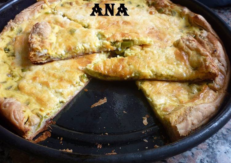 Receta para hacer tarta de puerros