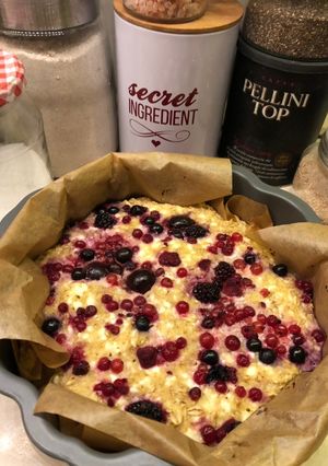 Túrós-zabpelyhes süti recept fotója