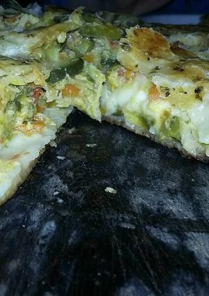 Una foto de Tarta de zapallitos verdes