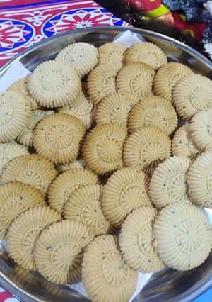 صورة لوصفة كعك بطحين اللوز والحبة البركه
