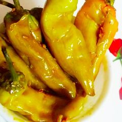 A picture of Rajasthani Green Chilli pickle.