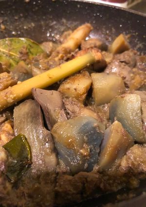 Foto resep 12. Semur Ati Ayam Kentang Ungu