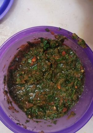 A picture of Coriander chutney.