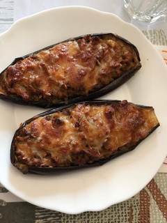 Una foto de Berenjenas rellenas al horno