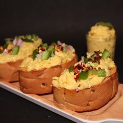 A picture of Creamy Corn Toast.