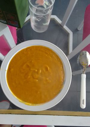 Una foto de Sopa crema de zapallo