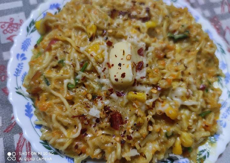 Steps to Make Ultimate Cheese maggi noodles