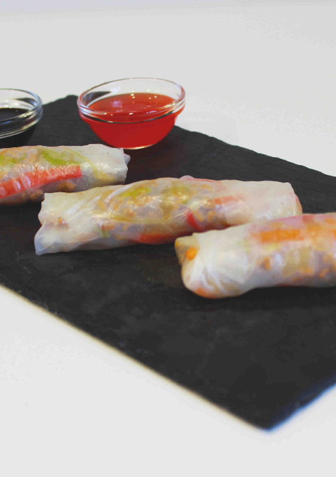Una foto de Rollitos vietnamitas de carne sin gluten