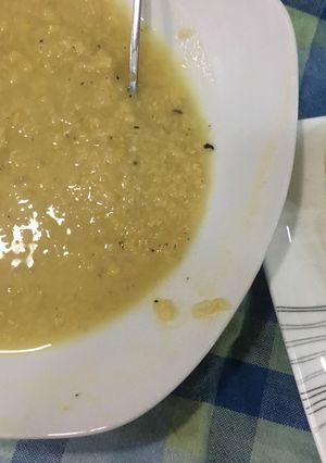 صورة لوصفة شوربه العدس الاصفر 🍜
