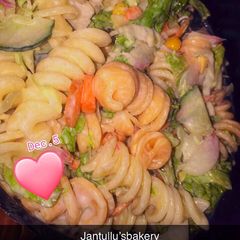 A picture of Rainbow 🌈 pasta salad 🥗.